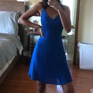 LUSH GORGEOUS BLUE LACE-UP DRESS **NWOT**